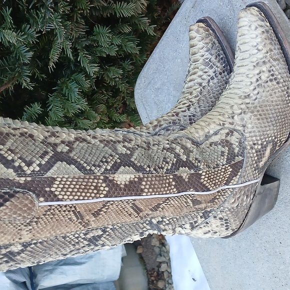 Corral Women's Nude Full Python Tall Boot EUC size 9.5 - Picture 4 of 12